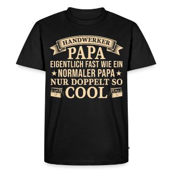 Artisan Dad Twice as Cool Gift - Men's Premium Organic T-Shirt - black - Front - Nico (187cm)