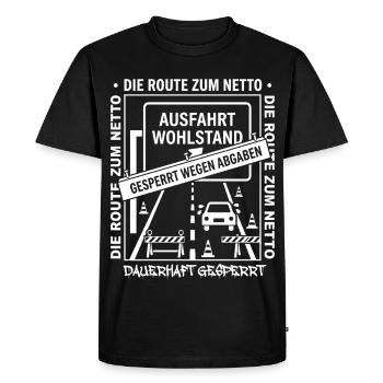 La ligne vers Netto fermée définitivement - T-shirt Premium bio Homme - noir - Devant - Nico (187cm)