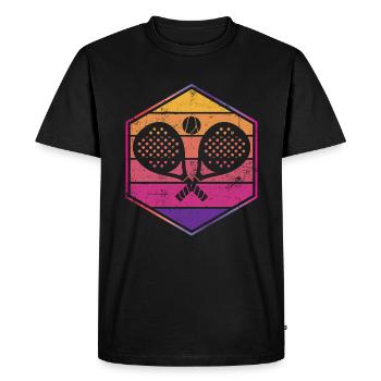 Padel Sport - T-shirt Premium bio Homme - noir - Devant - Nico (187cm)