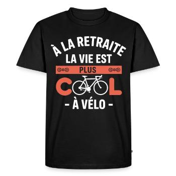 Retirement Life Is Cooler Bike Gift Bike - Men's Premium Organic T-Shirt - black - Front - Nico (187cm)