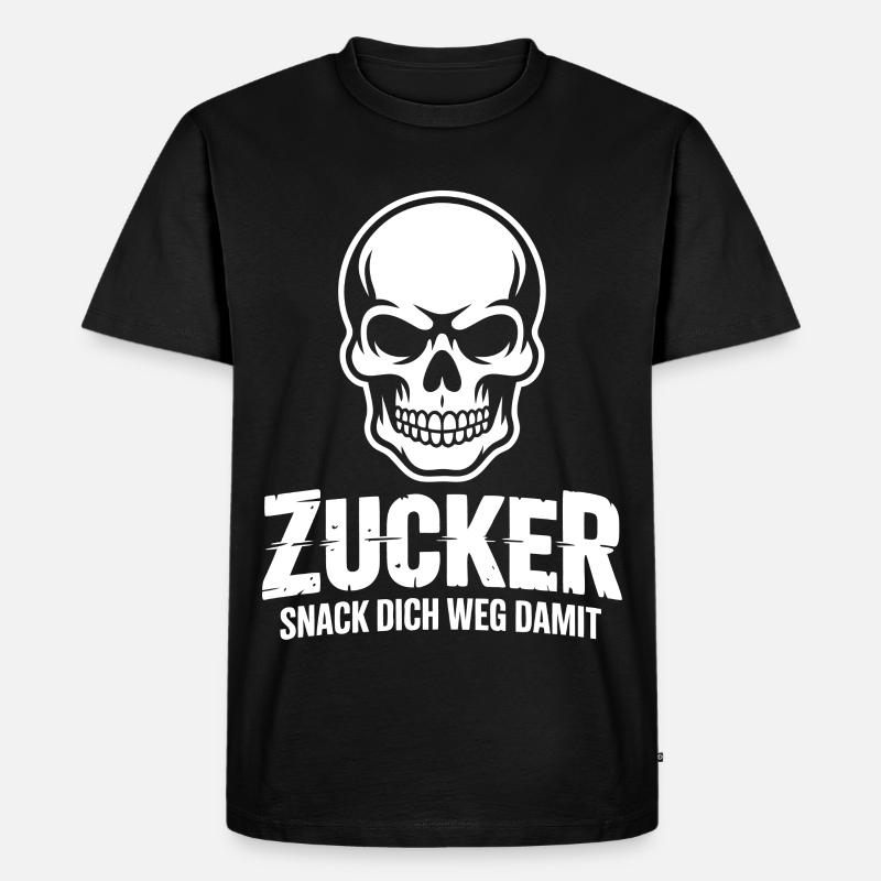Conception de Snack Crâne de sucre - T-shirt Premium bio Homme - noir