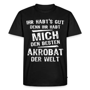 acrobate - T-shirt Premium bio Homme - noir - Devant - Nico (187cm)