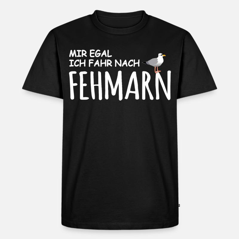 Fehmarn Liebe - Männer Premium Bio T-Shirt - Schwarz