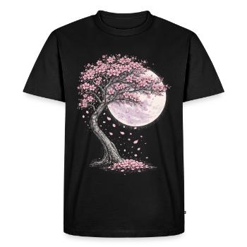 Cherry Blossom Sakura Cherry Blossom - Men's Premium Organic T-Shirt - black - Front - Nico (187cm)