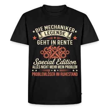 Mechanic Legend in Retirement - Retirement Gift - Men's Premium Organic T-Shirt - black - Front - Nico (187cm)