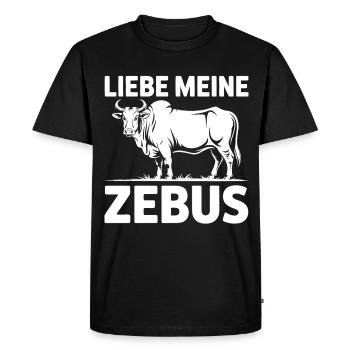 J’adore mon Zebus - T-shirt Premium bio Homme - noir - Devant - Nico (187cm)