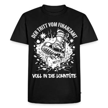 The net destroyed by the tax office - Men's Premium Organic T-Shirt - black - Front - Nico (187cm)