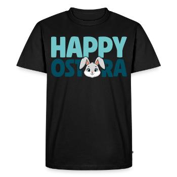 Happy Ostara Rabbit Bunny Easter Ostara - Men's Premium Organic T-Shirt - black - Front - Nico (187cm)