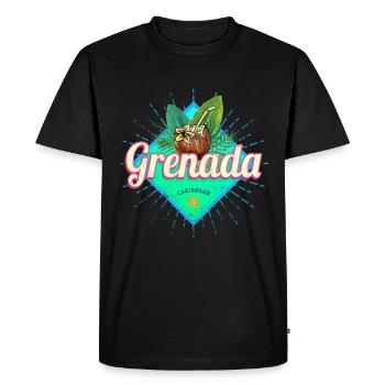 Souvenir vintage de vacances dans les Caraïbes à la Grenade - T-shirt Premium bio Homme - noir - Devant - Nico (187cm)