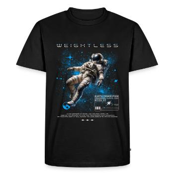Espace d’astronautes en apesanteur - T-shirt Premium bio Homme - noir - Devant - Nico (187cm)