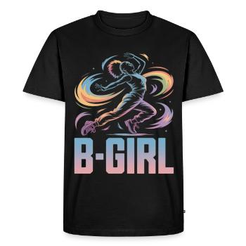B-Girl Breakdance Streetstyle Rétro Design - T-shirt Premium bio Homme - noir - Devant - Nico (187cm)