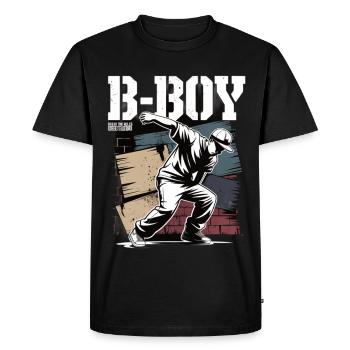 B-Boy Breakdance Streetstyle Breakdancer - T-shirt Premium bio Homme - noir - Devant - Nico (187cm)
