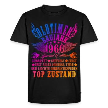 60e anniversaire Homme Femme Décoration 60 ans 1966 - T-shirt Premium bio Homme - noir - Devant - Nico (187cm)