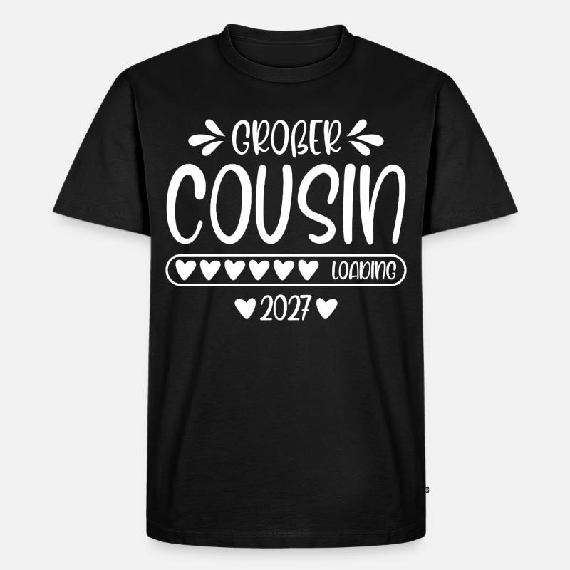 Großer Cousin 2027 loading - Männer Premium Bio T-Shirt - Schwarz