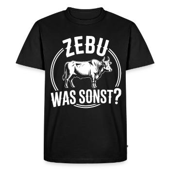 Zèb, quoi d’autre, humour de vache - T-shirt Premium bio Homme - noir - Devant - Nico (187cm)