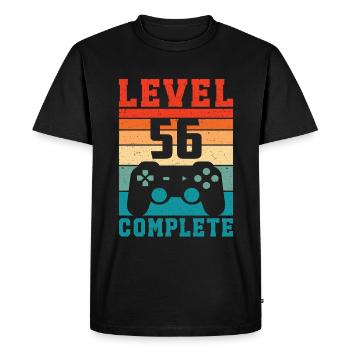 56th Birthday Level 56 Complete 56 Years Gamer - Men's Premium Organic T-Shirt - black - Front - Nico (187cm)