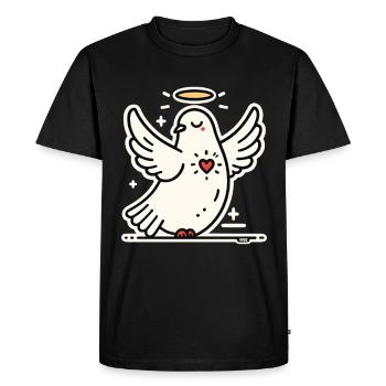 Friedens Taube Heilender Herz - T-shirt Premium bio Homme - noir - Devant - Nico (187cm)