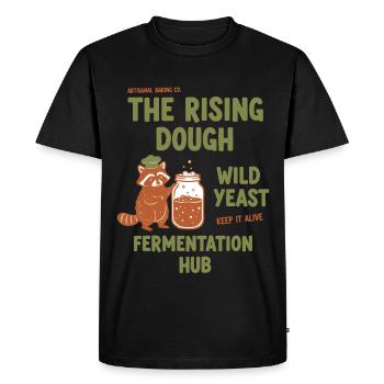 Sourdough Bread Baking Baker Wild Yeast Rising - Men's Premium Organic T-Shirt - black - Front - Nico (187cm)