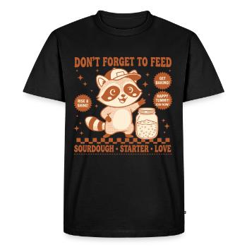 sourdough Bread Baking Dont Forget To Feed Love - Men's Premium Organic T-Shirt - black - Front - Nico (187cm)