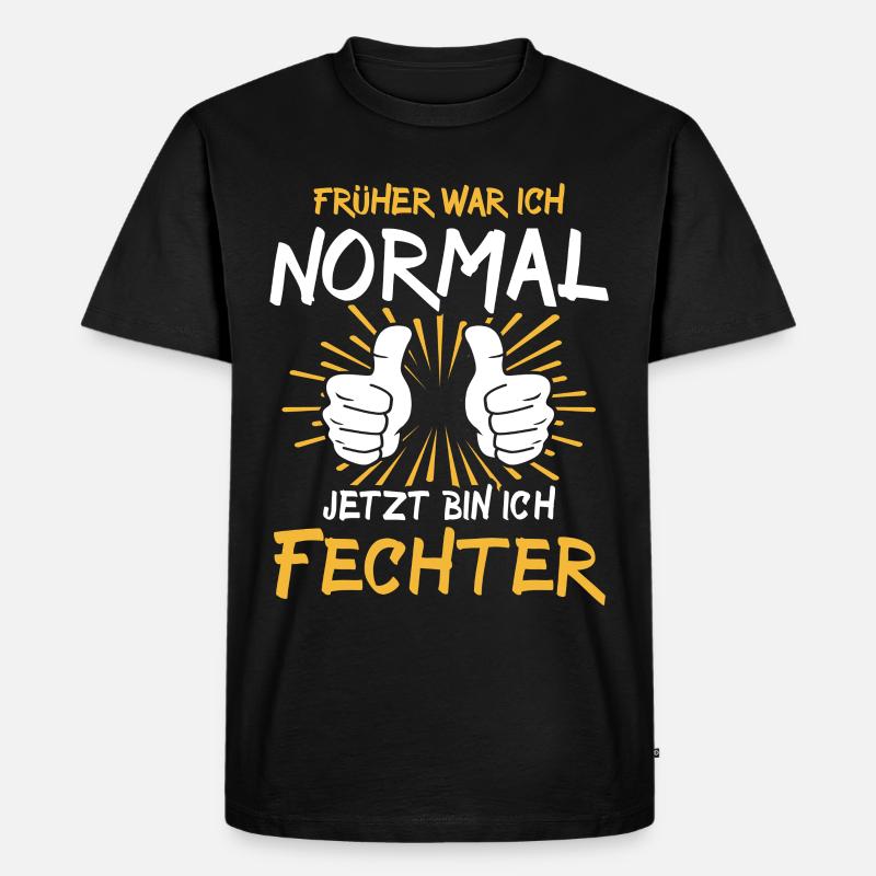 Fechter Spruch - Männer Premium Bio T-Shirt - Schwarz