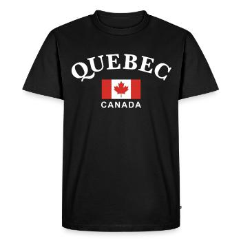 Quebec, Canada - Men's Premium Organic T-Shirt - black - Front - Nico (187cm)