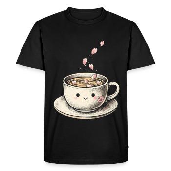 Cherry Blossom Sakura Cherry Blossom - Men's Premium Organic T-Shirt - black - Front - Nico (187cm)