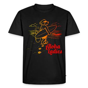 Aloha Ladies Surfer Dog style hawaïen - T-shirt Premium bio Homme - noir - Devant - Nico (187cm)