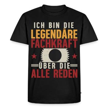 Legendary Professional Workplace Humor Job Fun - Men's Premium Organic T-Shirt - black - Front - Nico (187cm)