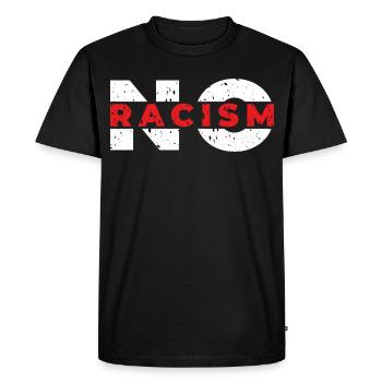 Pas de racisme - T-shirt Premium bio Homme - noir - Devant - Nico (187cm)