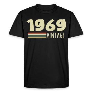 1969 Anniversary 1969 - Men's Premium Organic T-Shirt - black - Front - Nico (187cm)