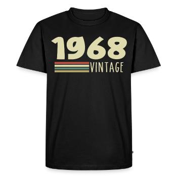 1968 Anniversary 1968 - Men's Premium Organic T-Shirt - black - Front - Nico (187cm)
