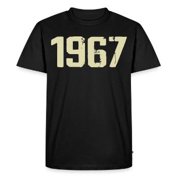 Jubilee 1967 - Men's Premium Organic T-Shirt - black - Front - Nico (187cm)
