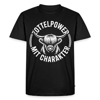 Bétail des Highlands, drôle de dicton, - T-shirt Premium bio Homme - noir - Devant - Nico (187cm)