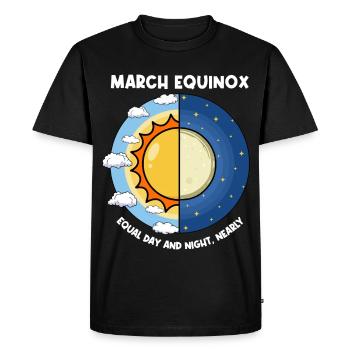 L’équinoxe de mars égale jour et nuit - T-shirt Premium bio Homme - noir - Devant - Nico (187cm)