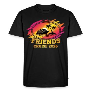 Friends Cruise 2026 Group Tour - Men's Premium Organic T-Shirt - black - Front - Nico (187cm)