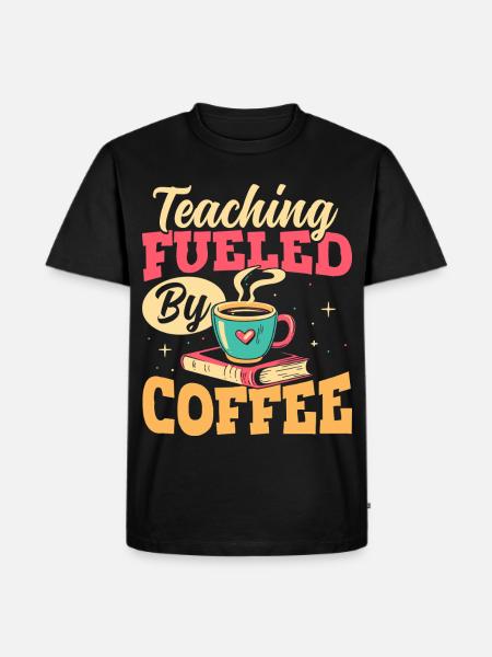 Der Unterricht Wird Von Kaffeepädagogen - Männer Premium Bio T-Shirt - Schwarz