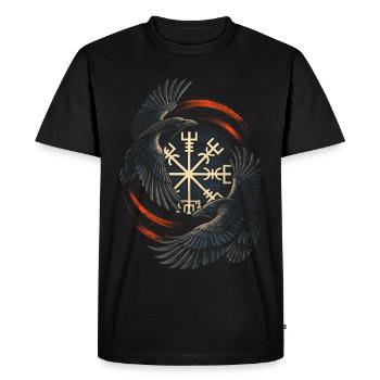 Scandinavian Viking Ravens - Men's Premium Organic T-Shirt - black - Front - Nico (187cm)