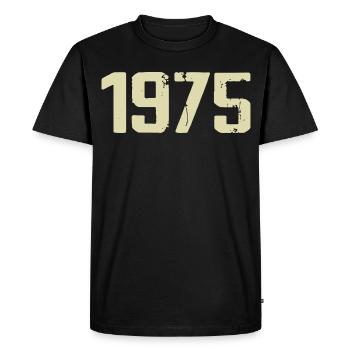 Jubilee 1975 - Men's Premium Organic T-Shirt - black - Front - Nico (187cm)
