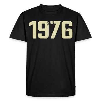 Jubilee 1976 - Men's Premium Organic T-Shirt - black - Front - Nico (187cm)