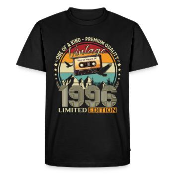 Cadeau de 30e anniversaire Mari Millésime Mars 1996 - T-shirt Premium bio Homme - noir - Devant - Nico (187cm)