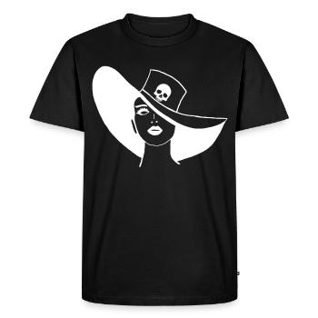 Le fantôme au chapeau - T-shirt Premium bio Homme - noir - Devant - Nico (187cm)