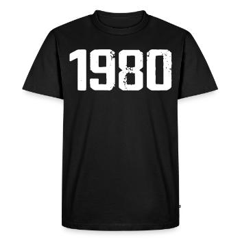 1980 - Awesome since 1980 - Men's Premium Organic T-Shirt - black - Front - Nico (187cm)