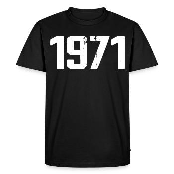1971 - Génial depuis 1971 - T-shirt Premium bio Homme - noir - Devant - Nico (187cm)