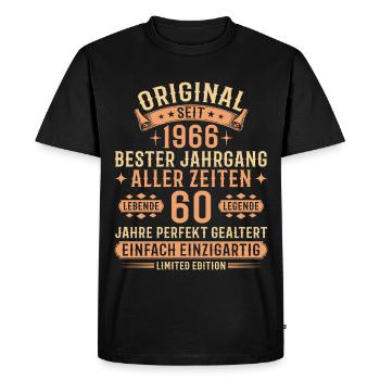 60e anniversaire cadeau de la légende vintage 1966 - T-shirt Premium bio Homme - noir - Devant - Nico (187cm)