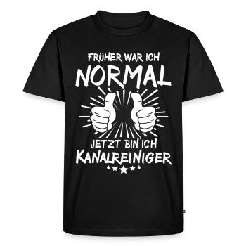 Nettoyeur d’égouts - T-shirt Premium bio Homme - noir - Devant - Nico (187cm)