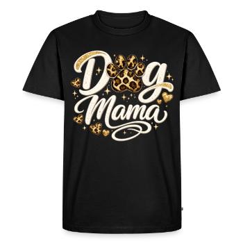 Chemise à motif léopard doré Dog Mama - T-shirt Premium bio Homme - noir - Devant - Nico (187cm)