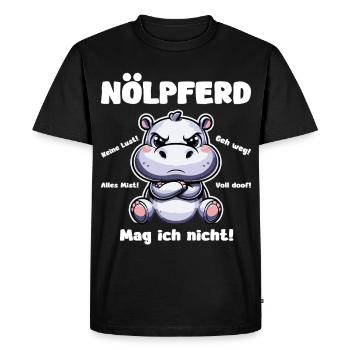 Nölpferd - T-shirt Premium bio Homme - noir - Devant - Nico (187cm)