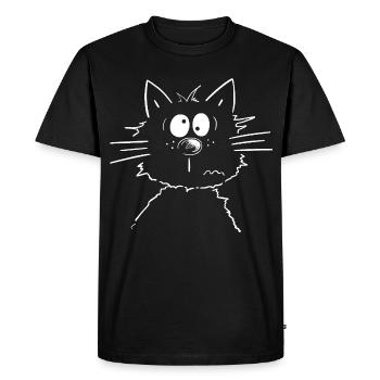 Funny Cats Sketch Cat Drawing - Men's Premium Organic T-Shirt - black - Front - Nico (187cm)