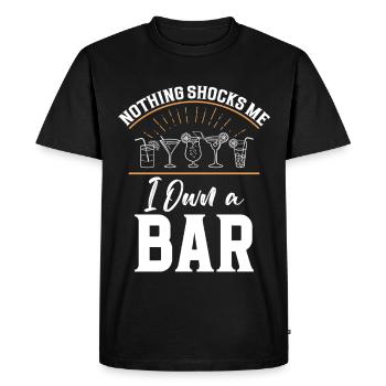  Pub Owner Bartending Cocktail Mixer Barmaid Bar - Men's Premium Organic T-Shirt - black - Front - Nico (187cm)