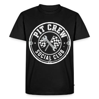 Pit Crew Social Club Racing - Men's Premium Organic T-Shirt - black - Front - Nico (187cm)